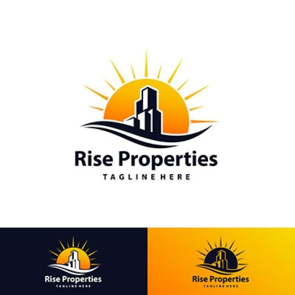 Property Buildings Logo Sun Property Logo Sunlight Real Estate Logo