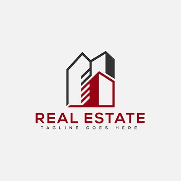 Real Estate Logo Design Template Vector Graphic Branding Element