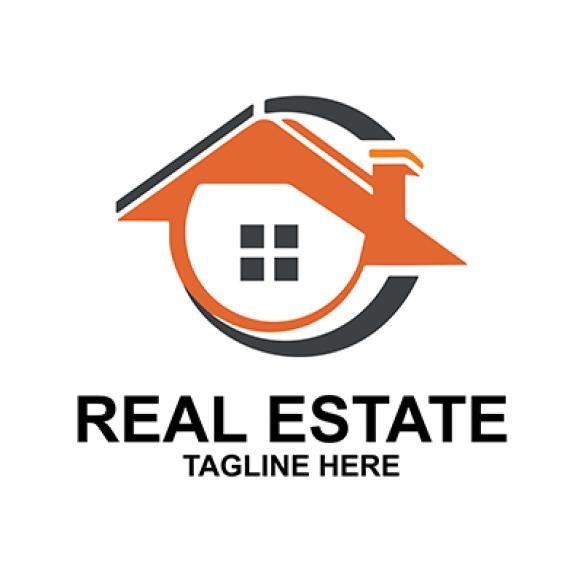 Real Estate Logo With House