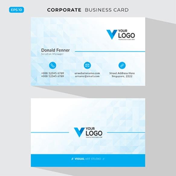 Blue Elegant Corporate Card
