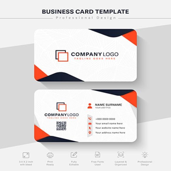 Business Card Design Double Sided Business Card Template Modern Clean Style