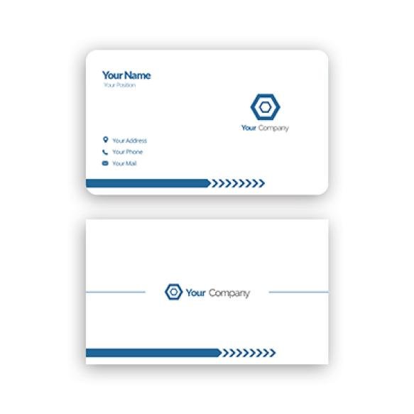 Business Card With Blue White Colors Simple Design (1)