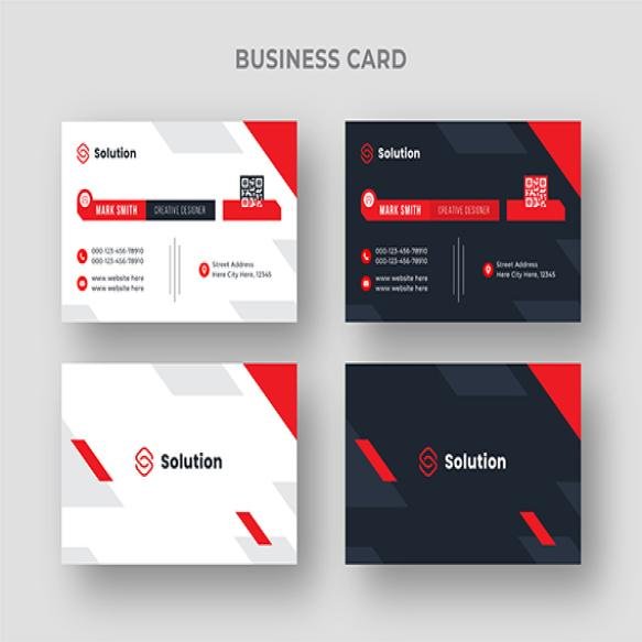 Business Card With Color Variation Set Professional Creative Design Templates