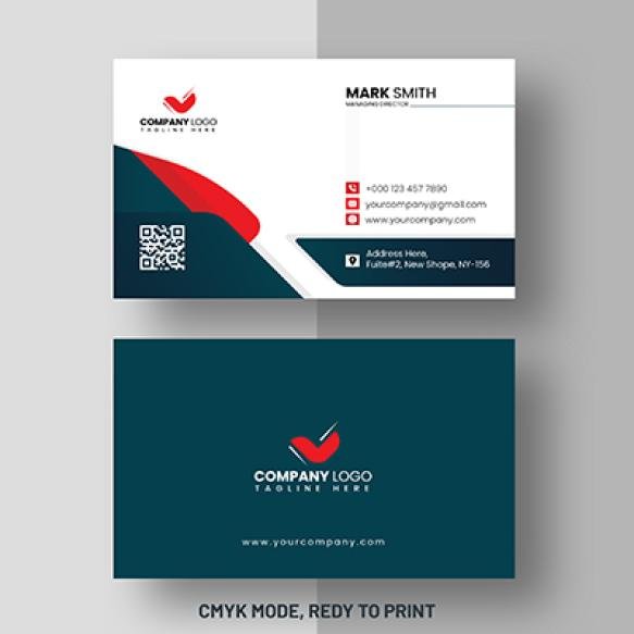 Creative Business Card Red White Visit Card