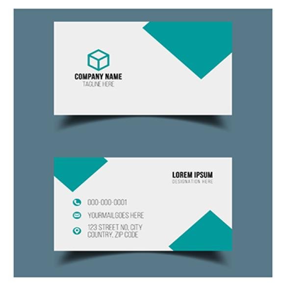 Creative Premium Double Vector Flat Business Card Template Design