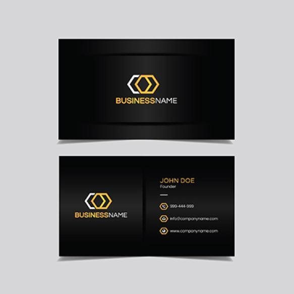 Dark Business Card Template