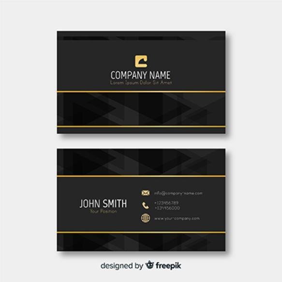 Elegant Business Card Template Golden Details 1
