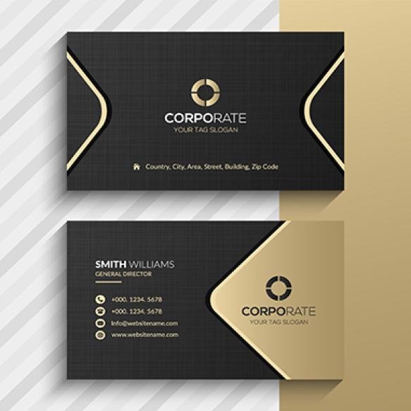 Luxury Black Gold Business Card Design Template