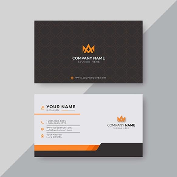 Modern Business Card Black Yellow Corporate Professional (1)