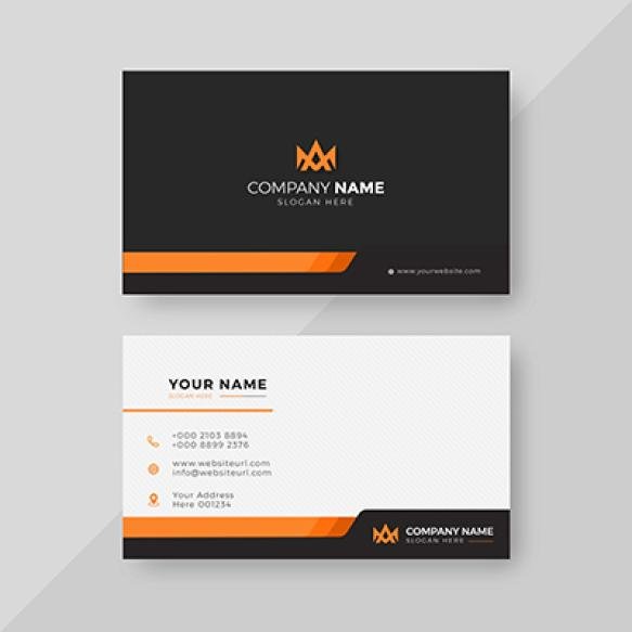 Modern Business Card Black Yellow Corporate Professional (2)