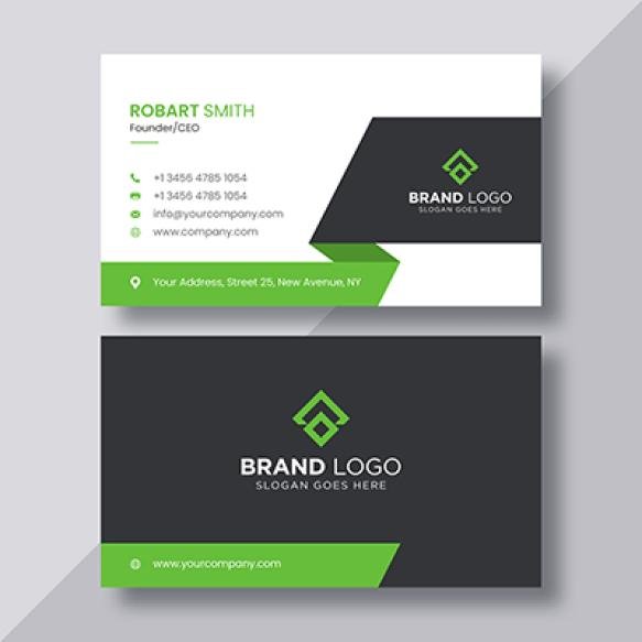Modern Business Card Template With Abstract Shapes