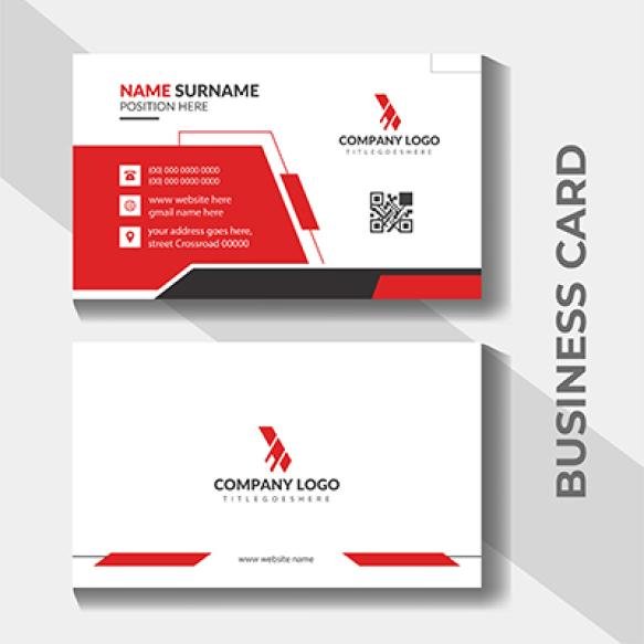 Modern Business Card With Abstract Organic Shapes