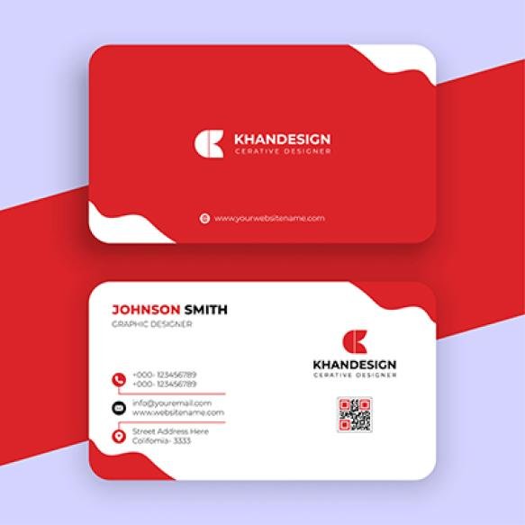 Modern Professional Red Business Card Design