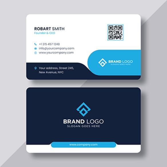 Modern Vector Business Card Wiht Abstract Design