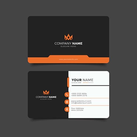 Orange Business Card Design