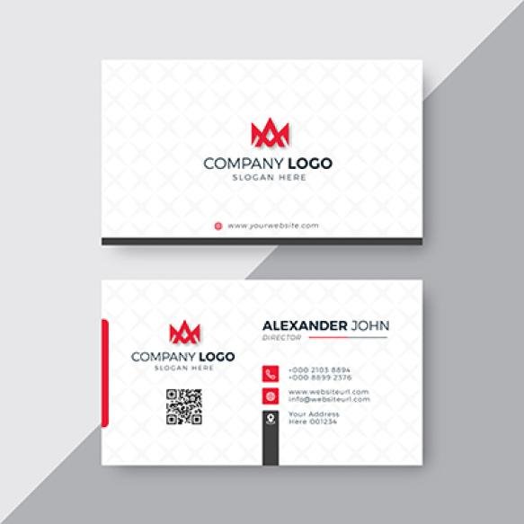 Professional Elegant Blue White Modern Business Card Design Template