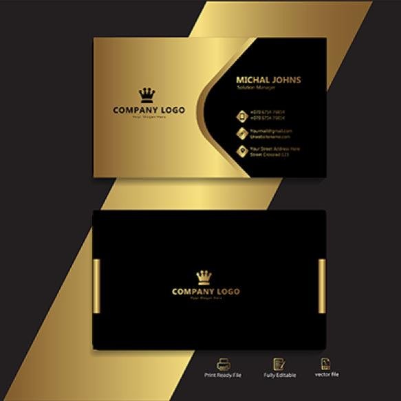 Professional Elegant Gold Foil Modern Business Card Template (1)