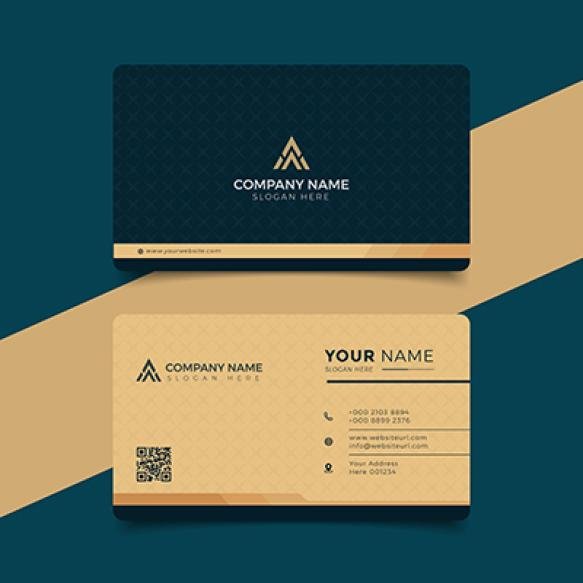 Professional Elegant Gold Foil Modern Business Card Template