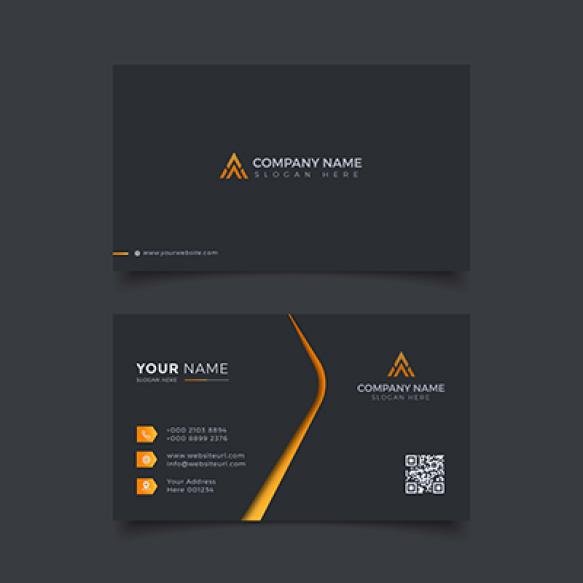 Professional Elegant Gold Modern Business Card Template