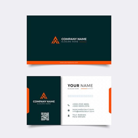 Professional Elegant Orange Modern Business Card Template (1)