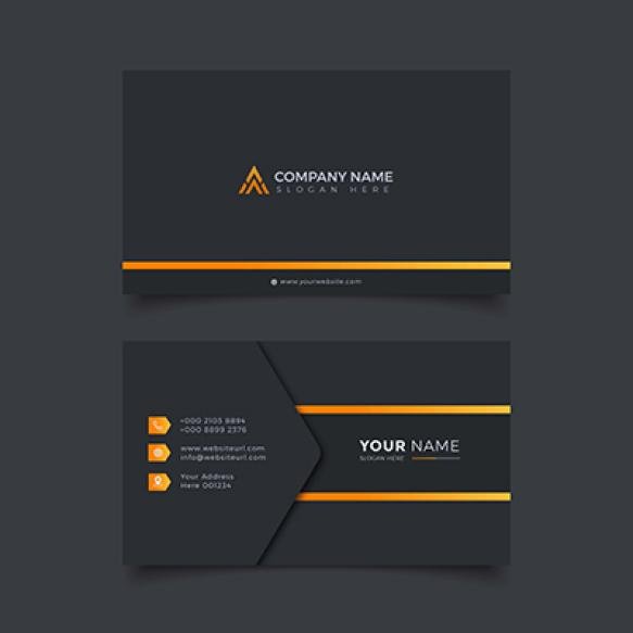 Professional Elegant Red Black Modern Business Card Design Corporate Template