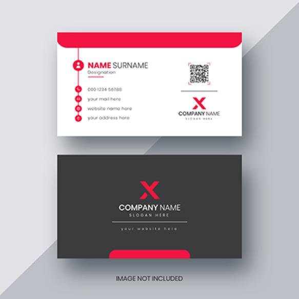 Professional Elegant Red White Creative Modern Business Card Visiting Card Design Template