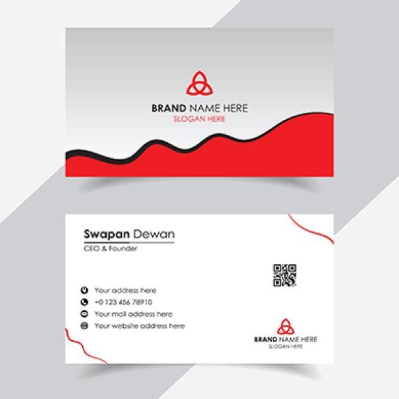 Red Black Business Card Design