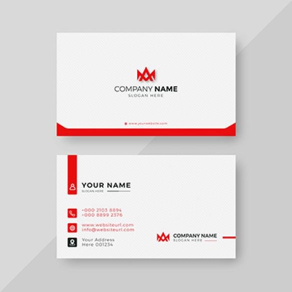 Red Color Business Card Creative Design