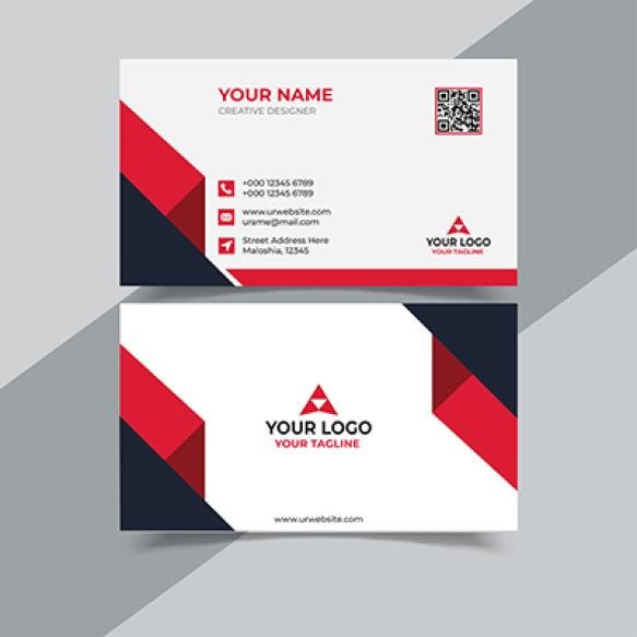 Red Shape Visit Card