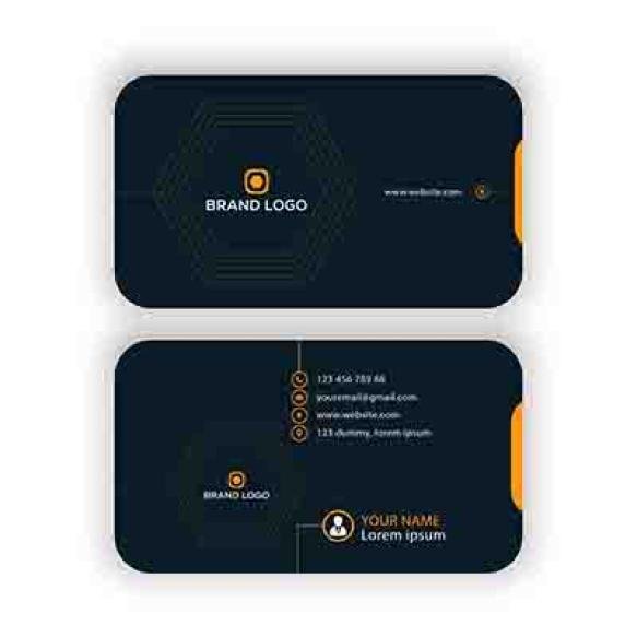 Two Business Cards With Logo Brand Name Brand