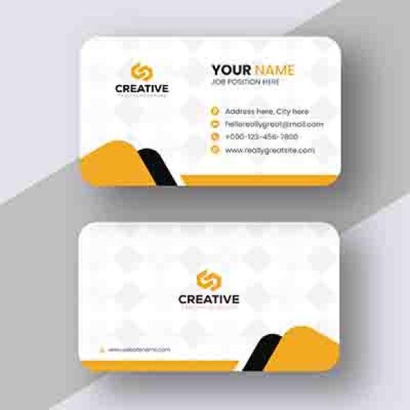 Two Business Cards With Name Your Name Them (1)