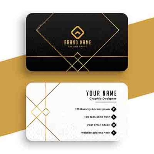 Vector Golden Mordern Business Card Template