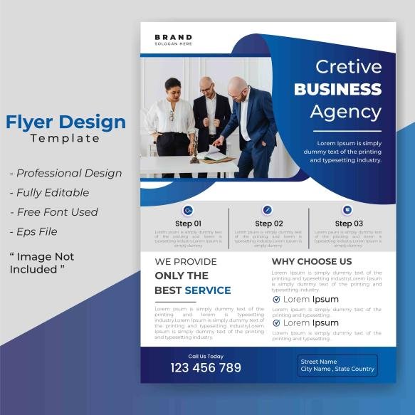 Business Flyer Corporate Flyer Template Geometric Shape
