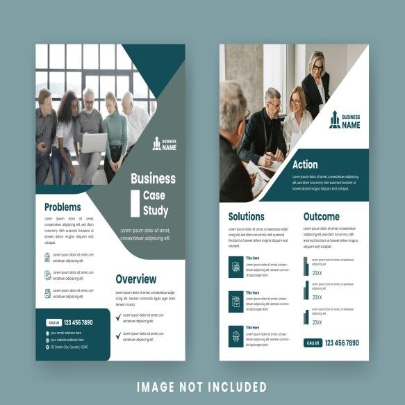 Case Study Layout Flyer Minimalist Business Report With Simple Design (2)