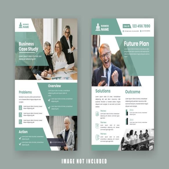 Case Study Layout Flyer Minimalist Business Report With Simple Design (5)