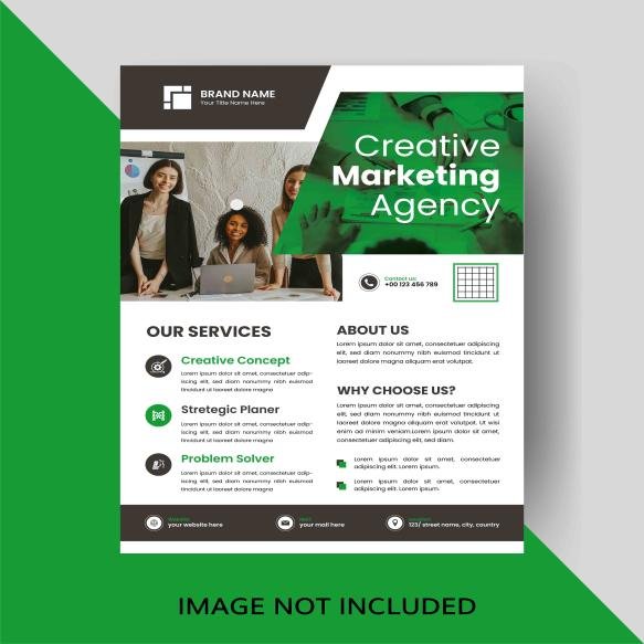 Case Study Layout Flyer Minimalist Business Report With Simple Design