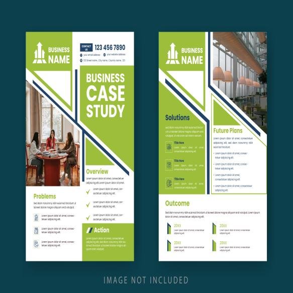 Case Study Layout Template Minimalist Business Report With Simple Design With Green Elements (1)