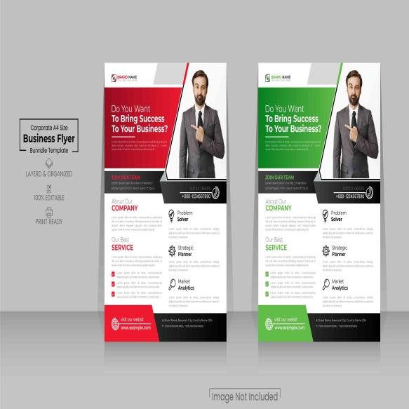 Clean Minimalist Corporate A4 Size Flyer Template Print Template Design