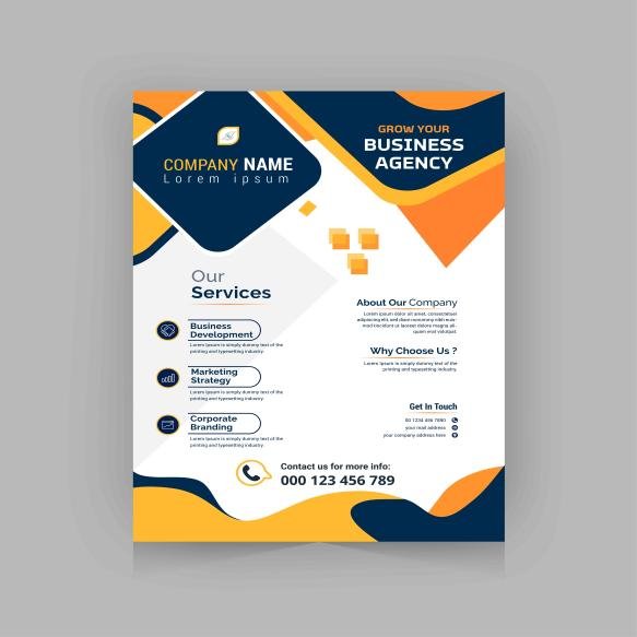 Corporate Business Flyer Creative Brochure Design Real State Business Presentation A4 Template
