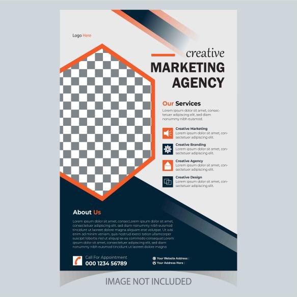 Corporate Business Flyer Template Design Set Digital Marketing Agency Flyer Design