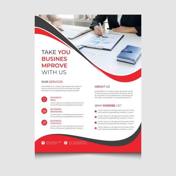Corporate Business Vector Flyer Template