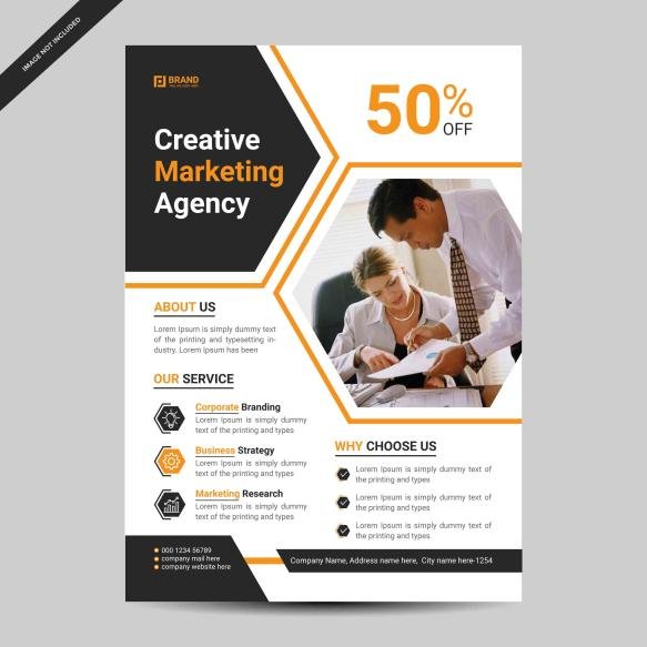 Corporate Flyer Design Template With Good Looking