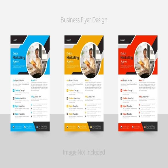 Creative Agency Flyer Design Template Vector