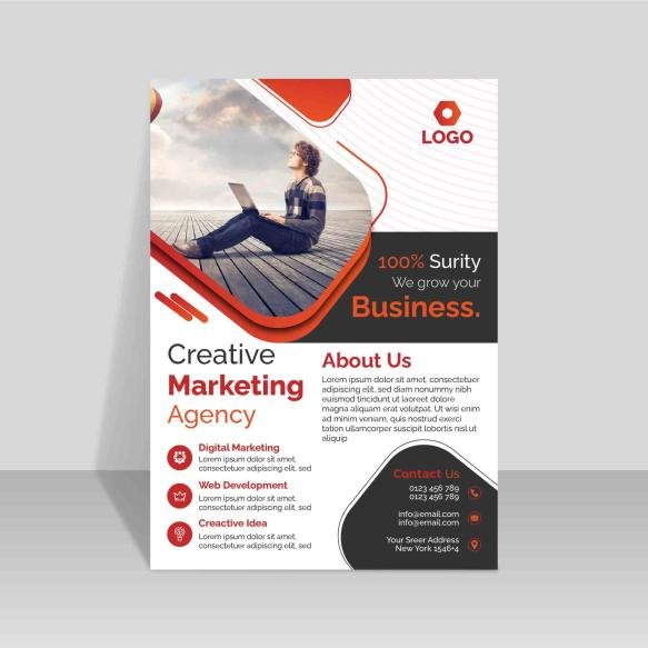 Creative Marketing Agency Flyer Design Template
