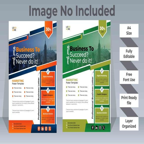 Creative Modern Business Brochure Flyer Design A4 Template Vector Corporate Business Flyer Template