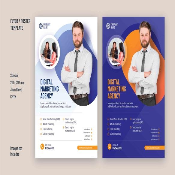 Digital Marketing Business Agency Flyer Poster Template Design