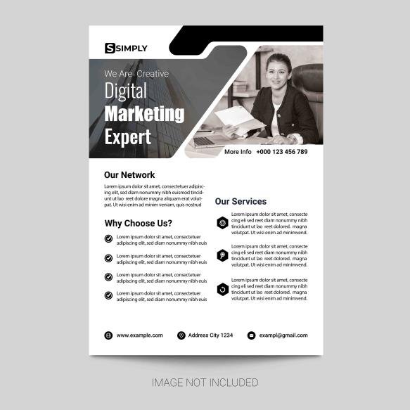 Digital Marketing Corporate Modern Business Flyer Design Template
