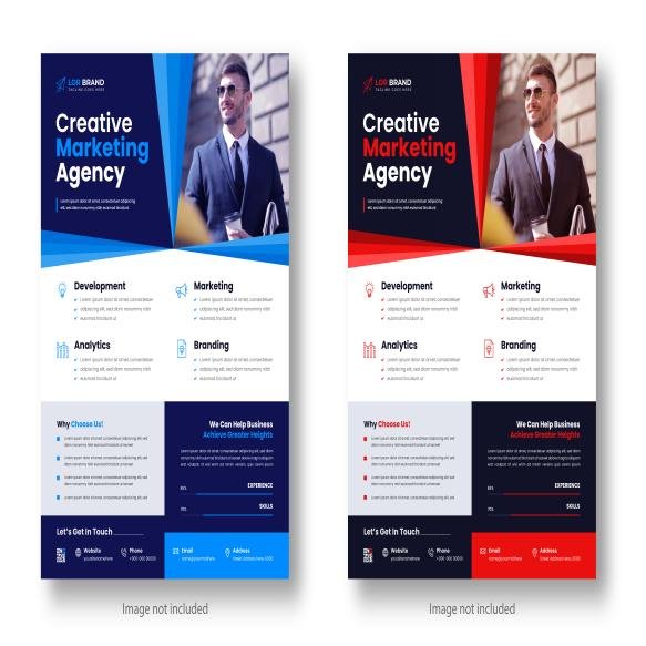 Digital Marketing Corporate Modern Business Flyer Design Template With Red Blue Color (2)