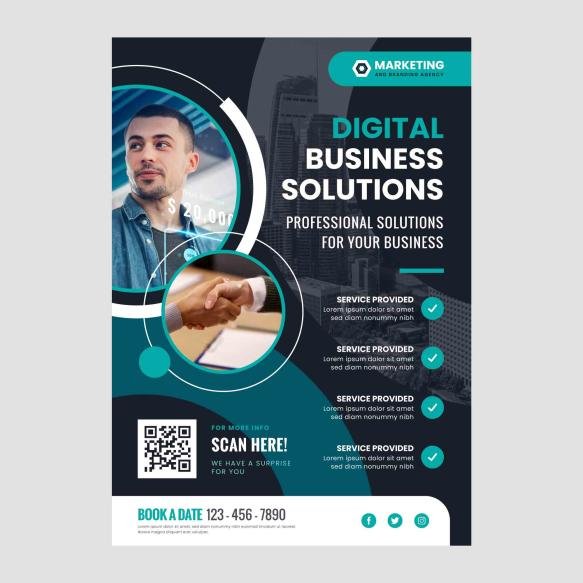 Flat Design Photography Poster Template