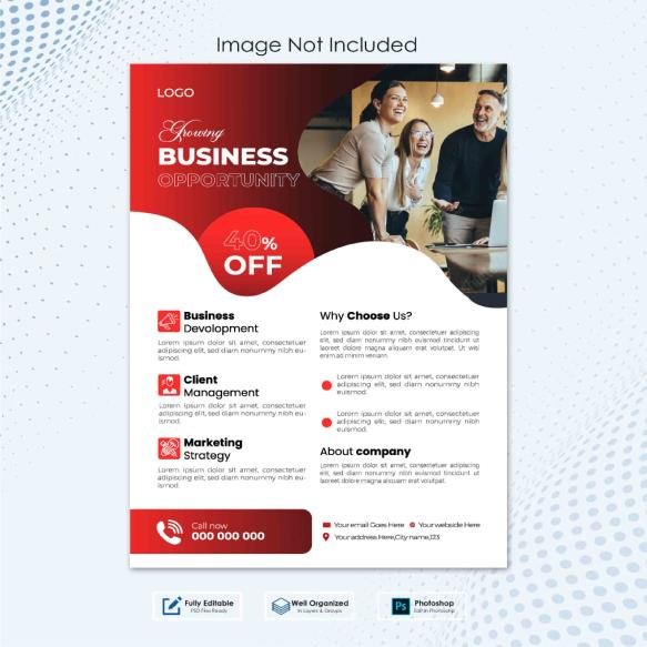 Free Vector A4 Flyer Design Template
